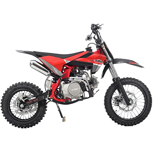 X-PRO 110cc Dirt Bike with Semi-Automatic Transmission, Kick Start, Big 14"/12" Tires! (Orange)
