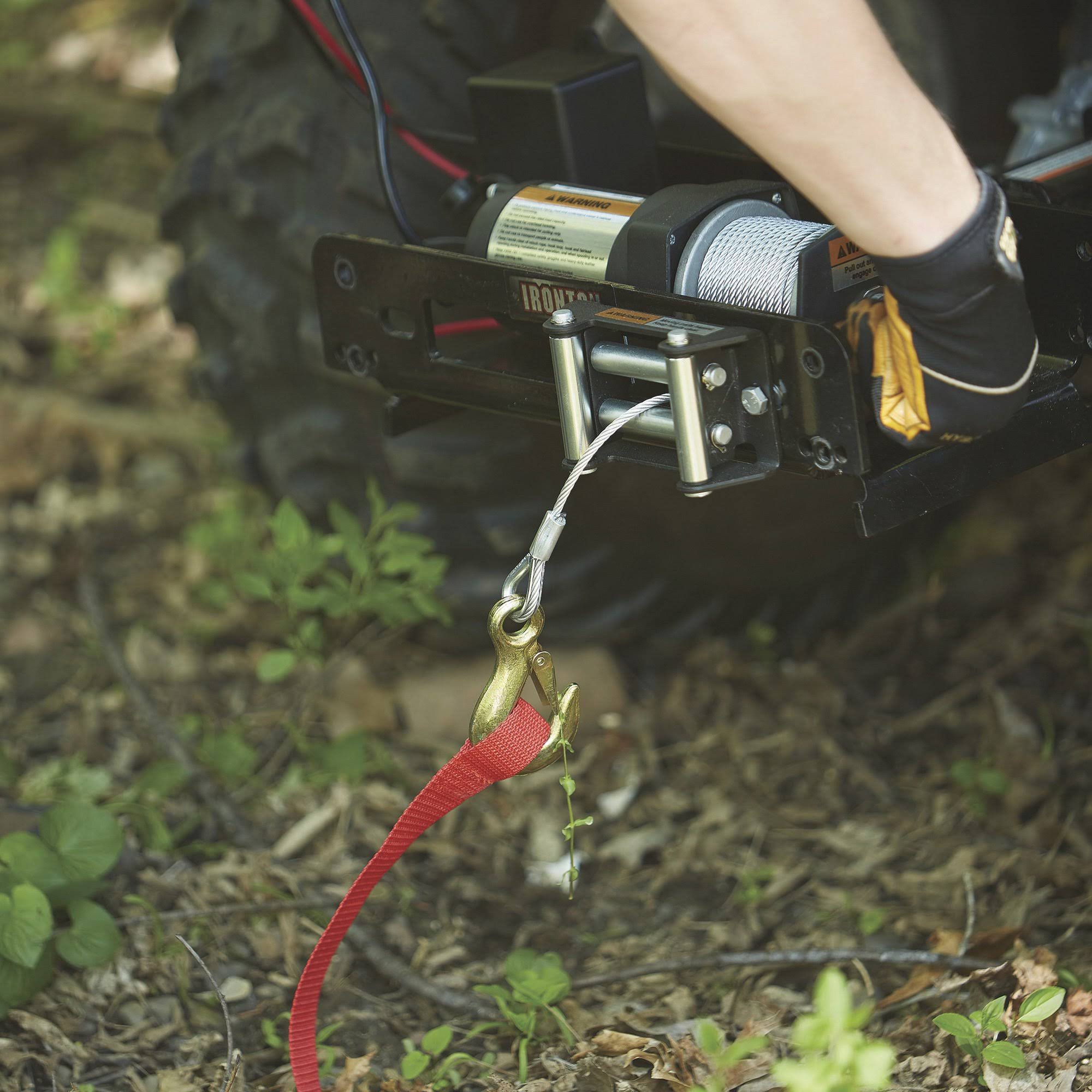 Ironton 12 Volt DC Powered Electric ATV Winch - 2,500-lb. Capacity, Steel Wire Rope 21601001