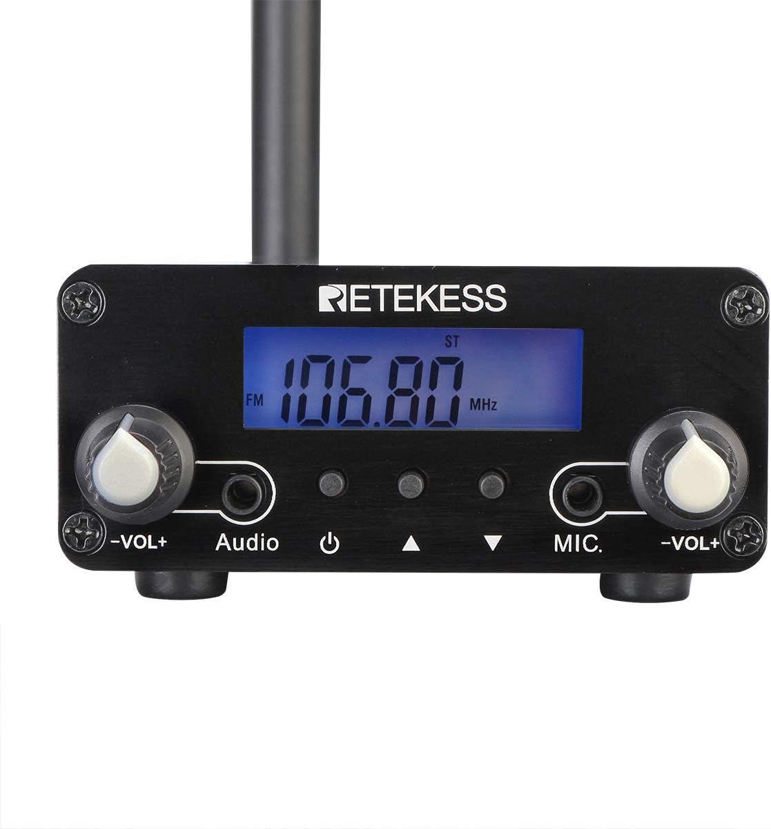 Retekess TR508 FM Transmitter for Church,FM Broadcast Transmitter,Long Range FM Radio Stereo Station with 3.5mm Mic Audio Jack for Drive in Movie,Parking Lot,Home,Library,Fcc Certified
