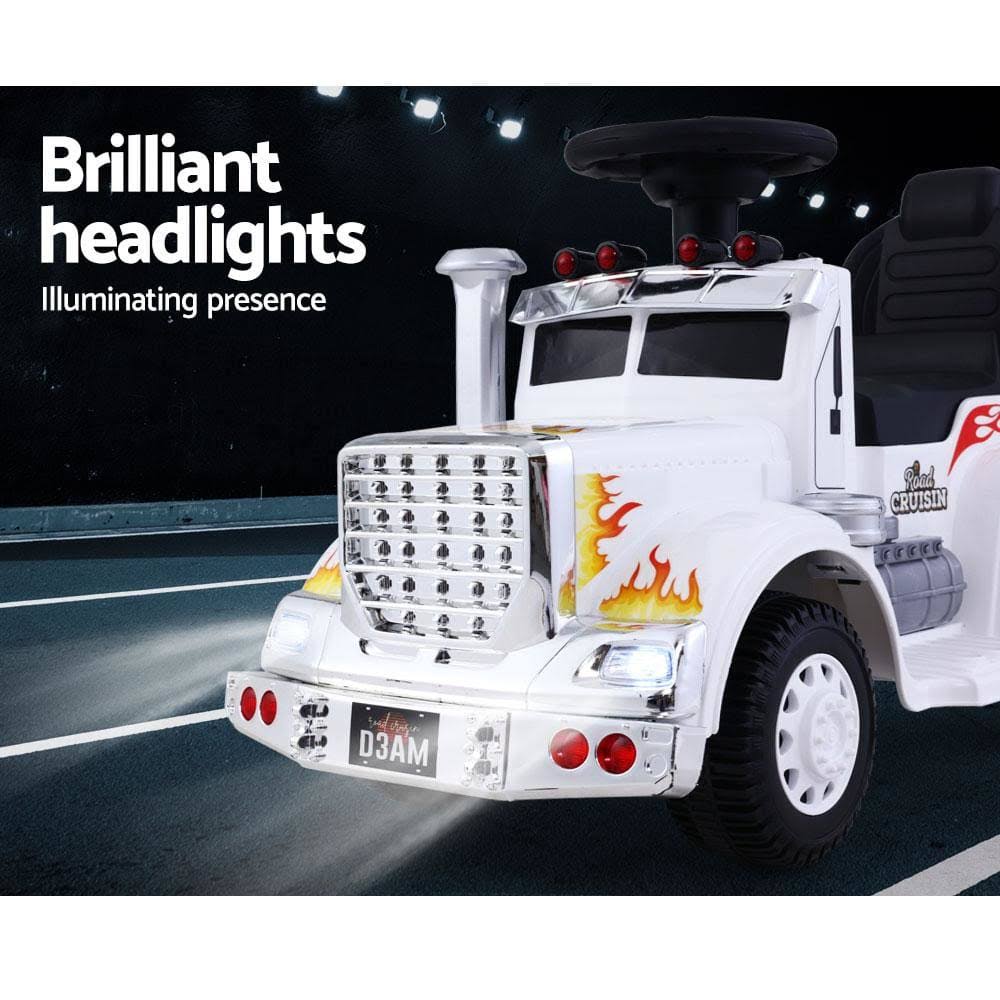 Ride On Cars Kids Electric Toys Car Battery Truck Childrens Motorbike Toy Rigo - White
