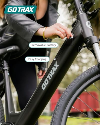 Gotrax Dolphin 26" Electric Bike, Max Range 30Miles(Pedal-assist1) & 20Mph Power by Peak 500W, 5 Pedal-Assist Levels & Front Suspension, 7-Speed&Boost Mode, City E-Bike for Adult, Step-Thru Bicycle