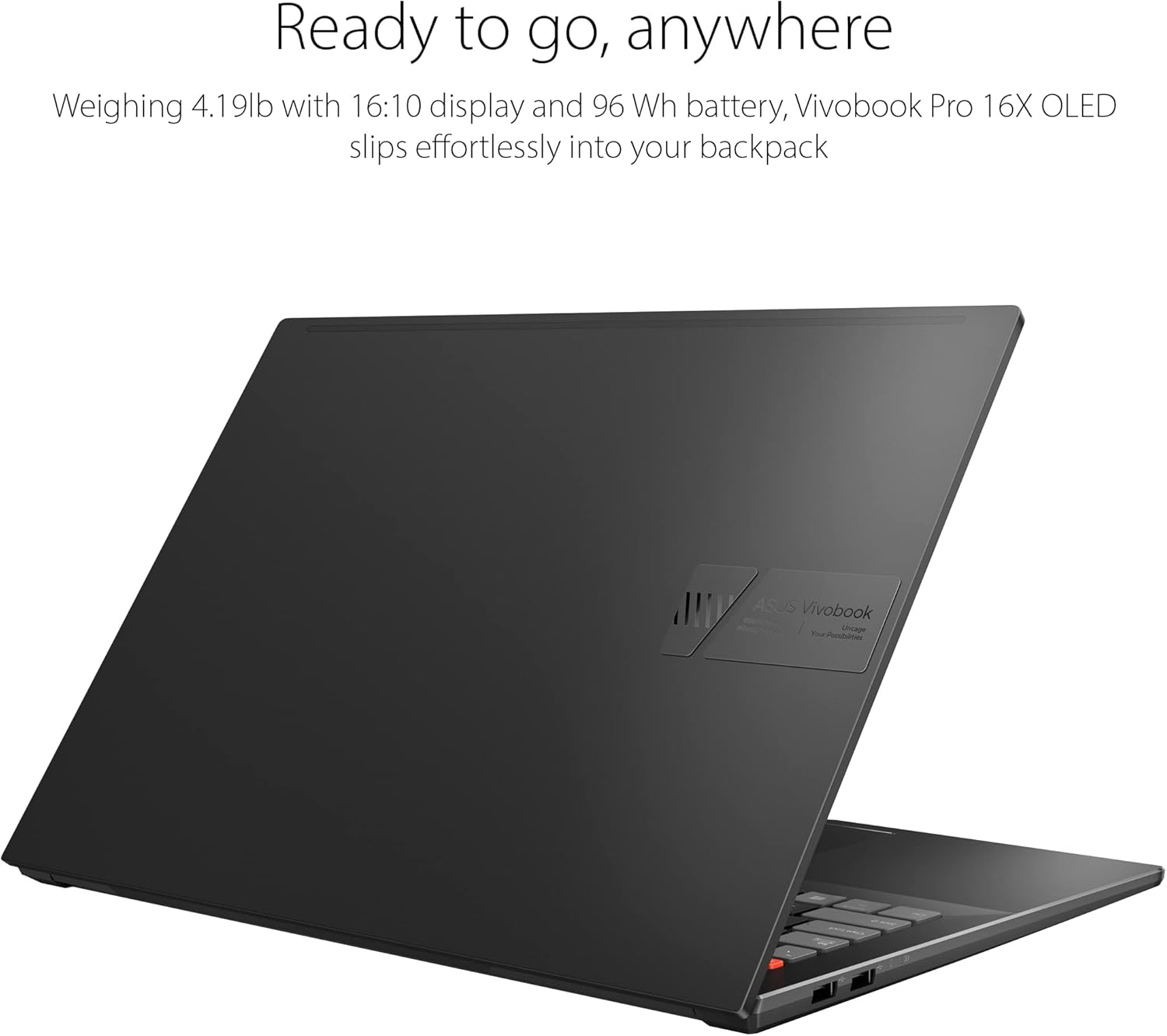 ASUS VivoBook Pro 16X OLED Slim Laptop, 16" 4K 16:10 Display, AMD Ryzen 9 6900H CPU, NVIDIA GeForce RTX 3050 Ti, 32GB RAM, 1TB SSD, Windows 11 Home, 0°Black, M7600RE-XB99,Gray