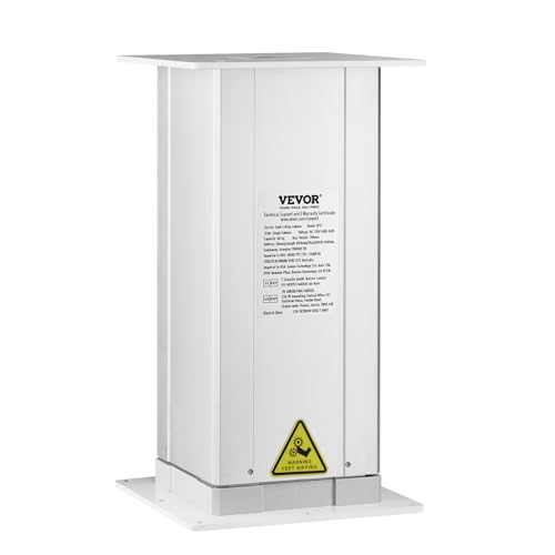 VEVOR Electric Lifting Column System, 176 lbs Lift Table, 14.2-31.1 in Height Range, Three-Stage Adjustable Desk Column, Telescopic Table Leg, Comes with Power-Supply Option to Control up/Down Motion