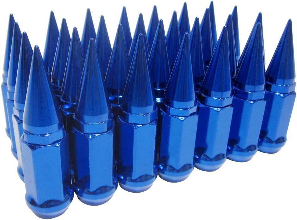 32 pc Universal 2pc Extended Spike Lug Nut M12x1.5 Conical Seat Hex 3/4