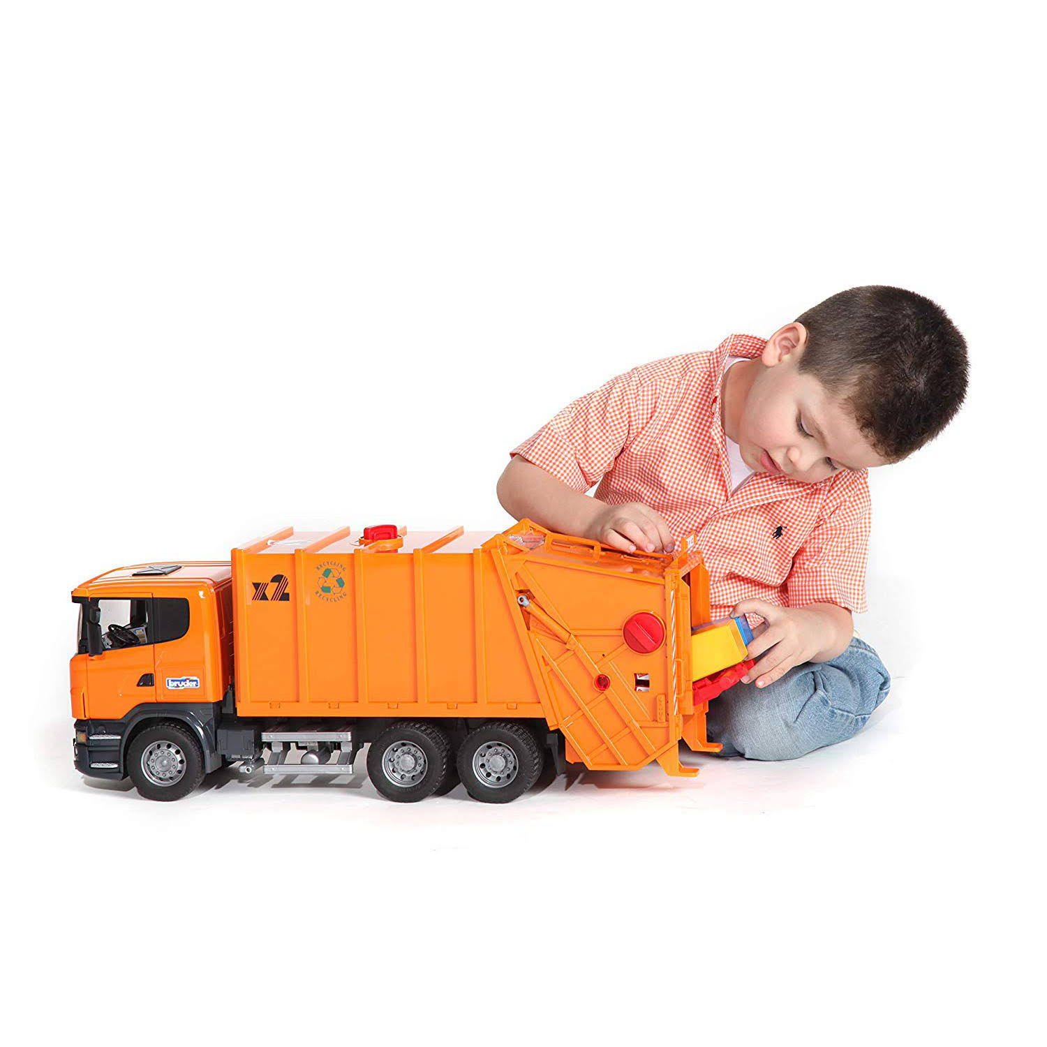 Bruder - SCANIA R-Series Garbage Truck, Orange
