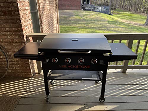 Upgrade Griddle Hinged Lid for Blackstone 36 inch Griddle 1554 1863 1825 2177 1984 and More, Griddle Hard Cover Hood with Thermometer for Blackstone Flat Top 36" Griddle Lid