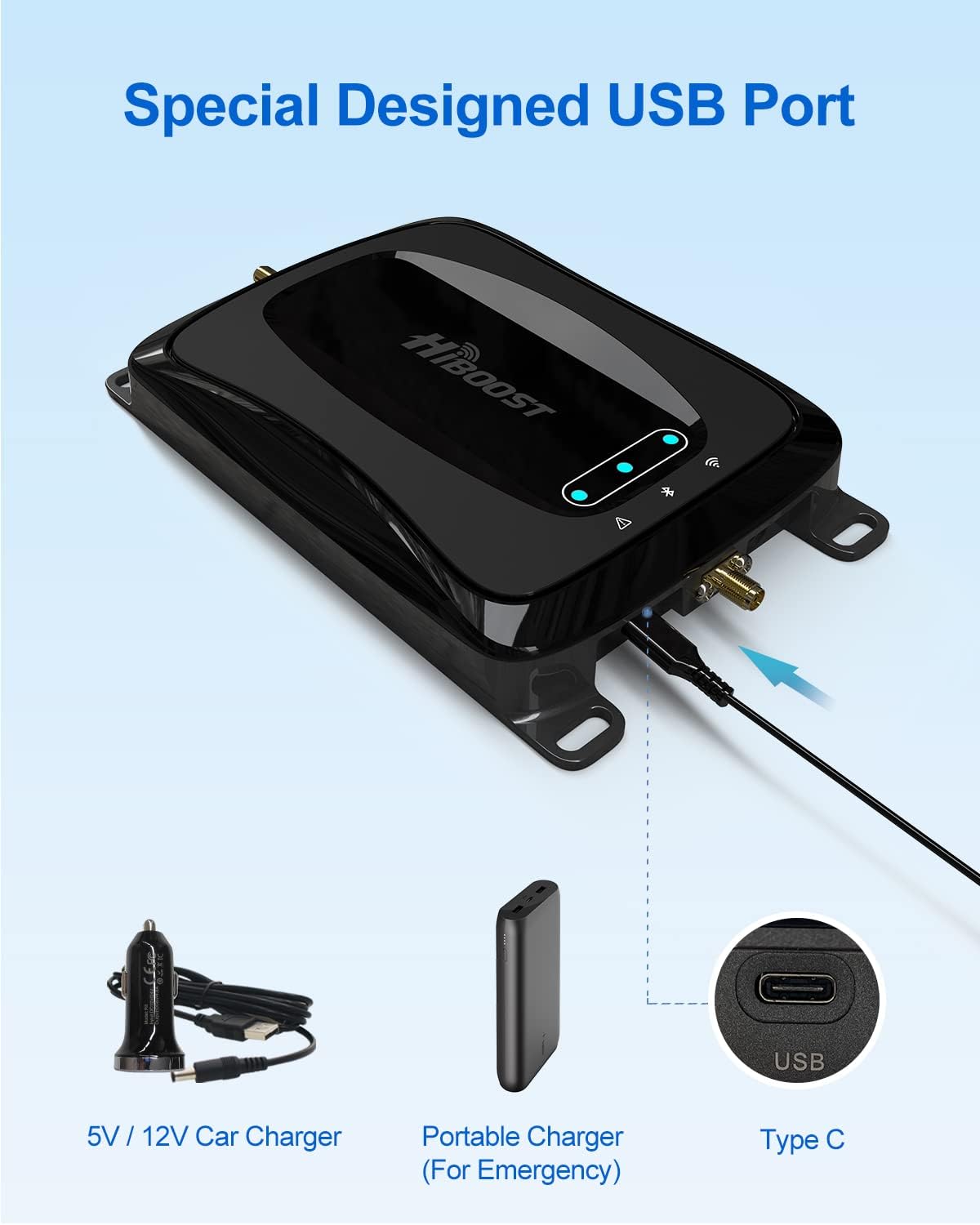 HiBoost Vehicle Cell Phone Signal Booster for Car, SUV, Van. APP fine Tune MAX gain. Car Cell Phone Booster for All U.S. Carriers-Verizon AT&T T-Mobile Sprint & More, FCC Approved