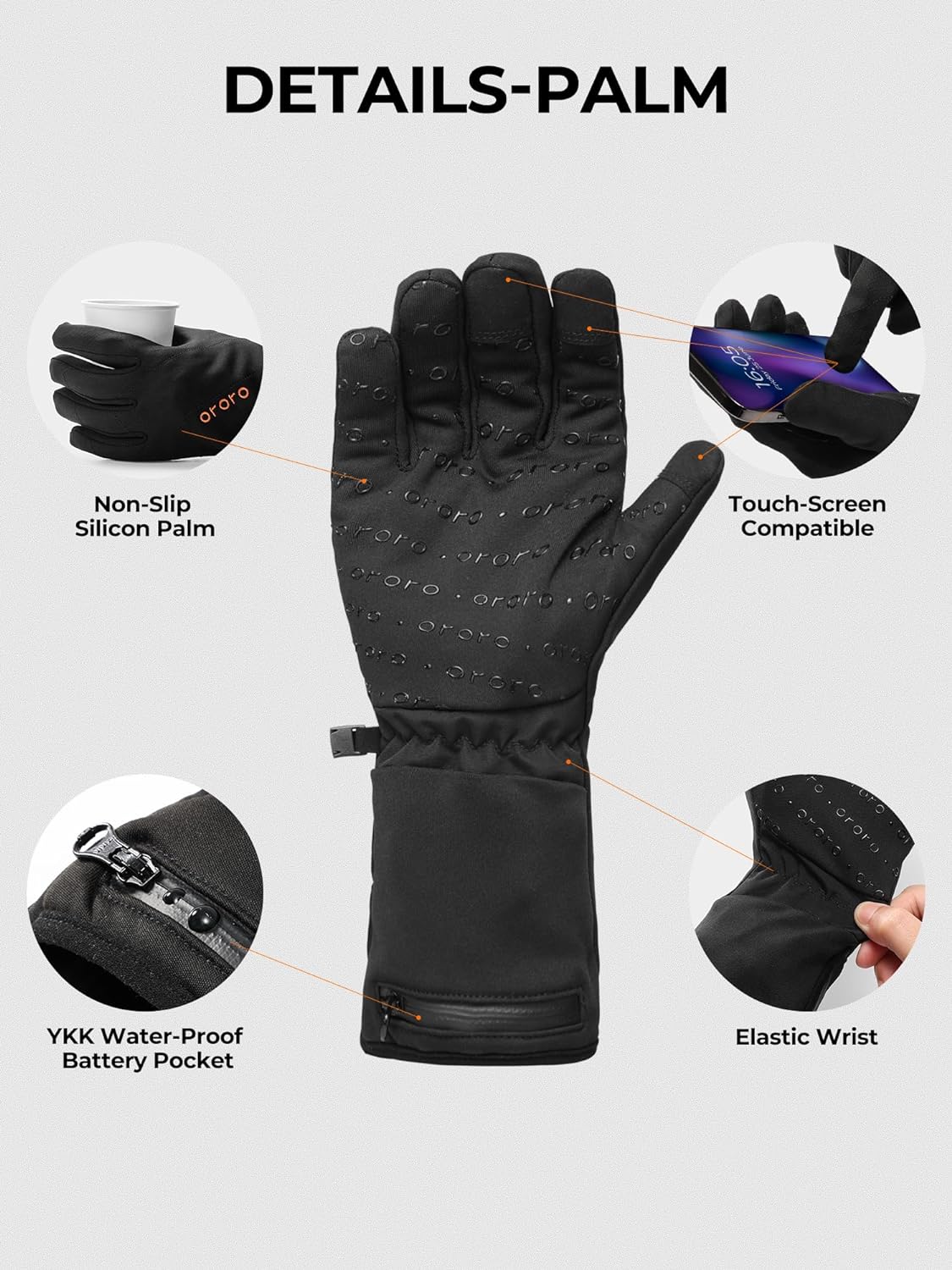 Heated Gloves Liner for Men and Women, Lightweight Heated Liner Gloves for , and Arthritis Hands