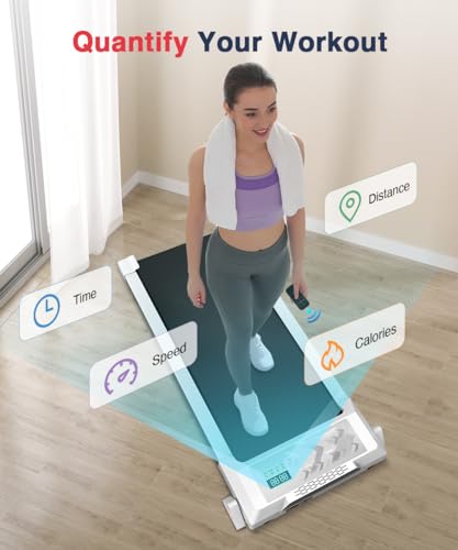 Redliro Walking Pad with Incline, Under Desk Treadmill for Home, Compact Walking Pad for Small Space, Portable Treadmill with Remote Control & Free Installation