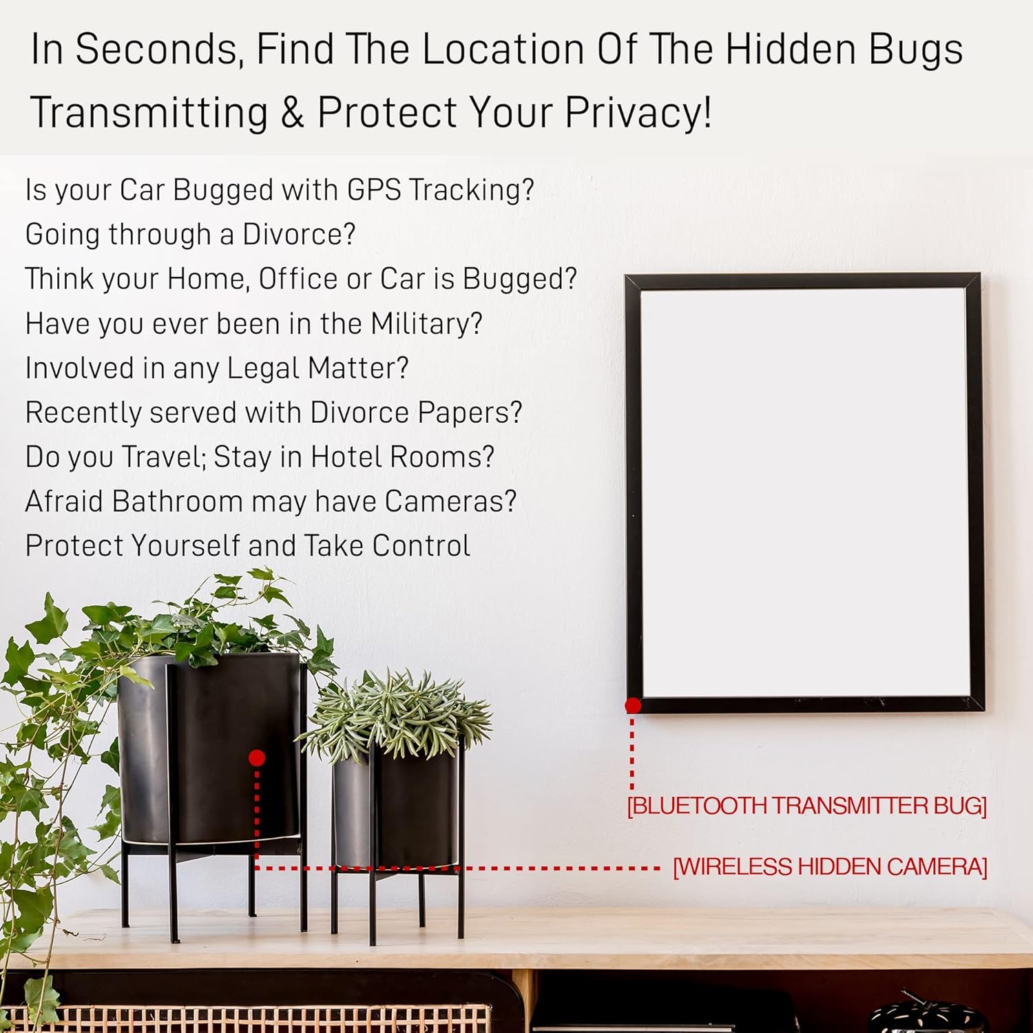 SPYFINDER PRO Hidden Spy Camera Detector - Hidden Camera Tracking Scanner & Hidden Devices Detector - Anti Spy Detector Portable - Personal Video Cam Tracker - Detect Covert Video Camera