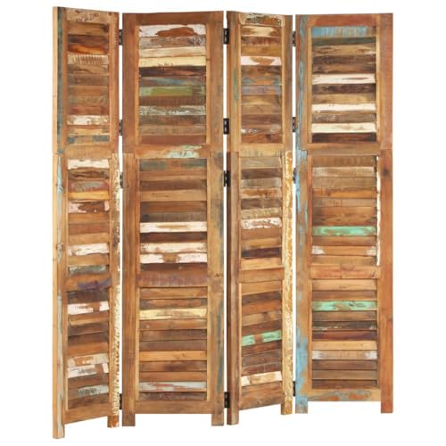 Room Divider 66.1" Solid Wood Reclaimed,Reclaimed Wood Room Divider: Privacy Screen for Bedroom, Living Room, and Office Dividers for Home & Kitchen