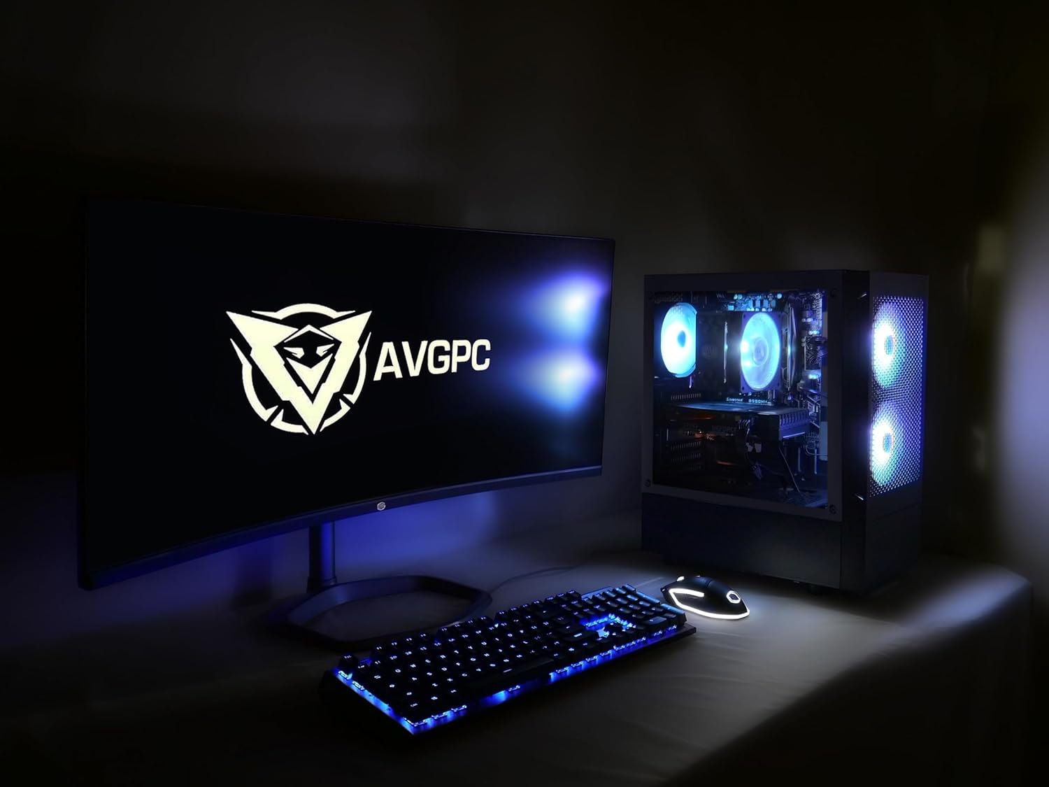 AVGPC Max Gaming PC - AMD RYZEN 5 5600G 6-Core 4.4 GHz Max Boost, 16GB 3200Mhz DDR4, RTX 4060 8GB, 1TB M.2 NVME SSD, MAX Case, Windows 11, WiFi/AC