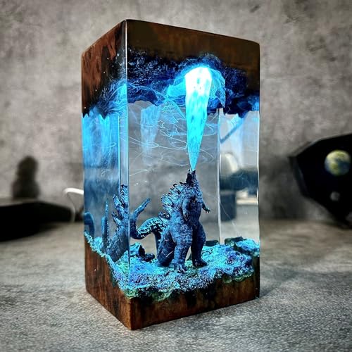 Resin wood Lamp, Epoxy resin lamp, Custom FAMOUS ANIME, MONSTER Resin Lamp,Resin Wood Art Lamp,Personalized Gift for Home Decor,Valentine Gifts,Wedding Gift (Size XL(9,5 * 17,5) cm)