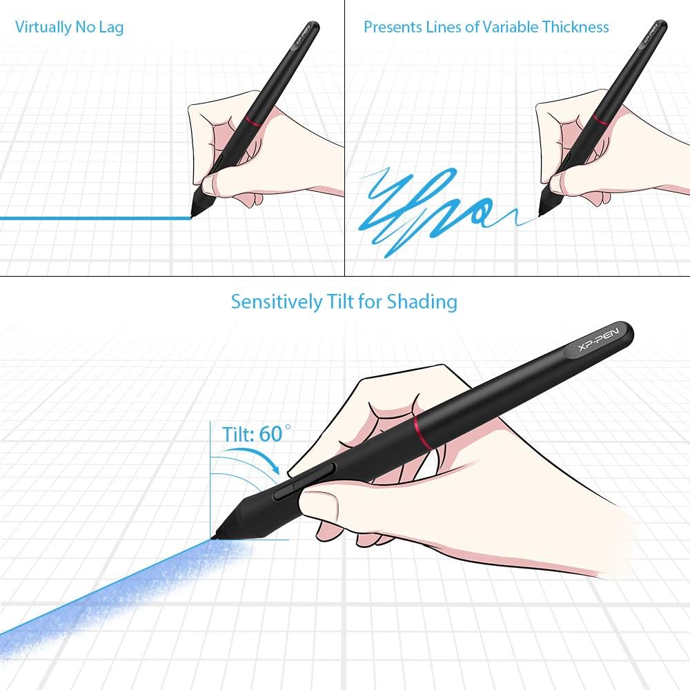 XP-PEN Artist15.6 Pro Drawing Pen Display Graphics 15.6 Inch Monitor Full-Laminated Technology Drawing Monitor with Tilt Function and Red Dial (8192 Levels Pen Pressure, 120% sRGB)