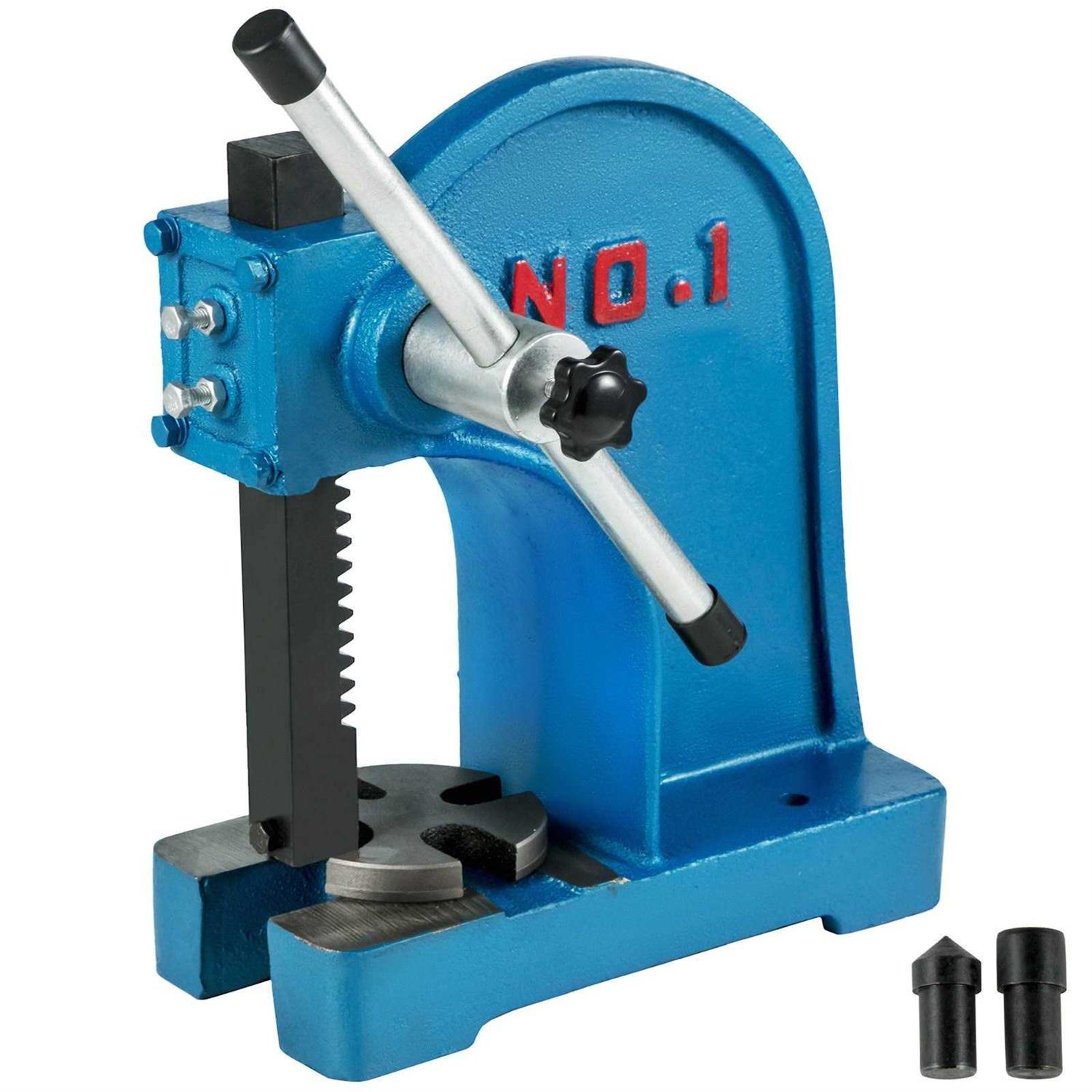 VEVOR Manual Arbor Press 1 Ton Heavy Duty Arbor Press with 4-5/8 Inch Maximum Height Manual Desktop Arbor Press Cast Iron Material for Riveting - Shop Hardware Tools Online Store