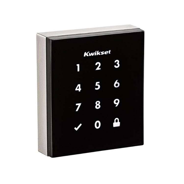 Kwikset 954OBN Obsidian Touchscreen Electronic Deadbolt with Z-Wave - Satin Nickel