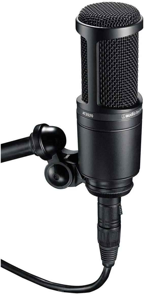 Audio-Technica AT2020 Cardioid Condenser Microphone with Vocal Recording Setup Kit