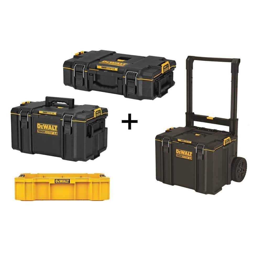 DEWALT TOUGHSYSTEM 2.0 22 in. Small Tool Box, TOUGHSYSTEM 2.0 24 in. Mobile Tool Box, 22 in. Medium Tool Box and Deep Tool Tray - Shop Hardware Tools Online Store