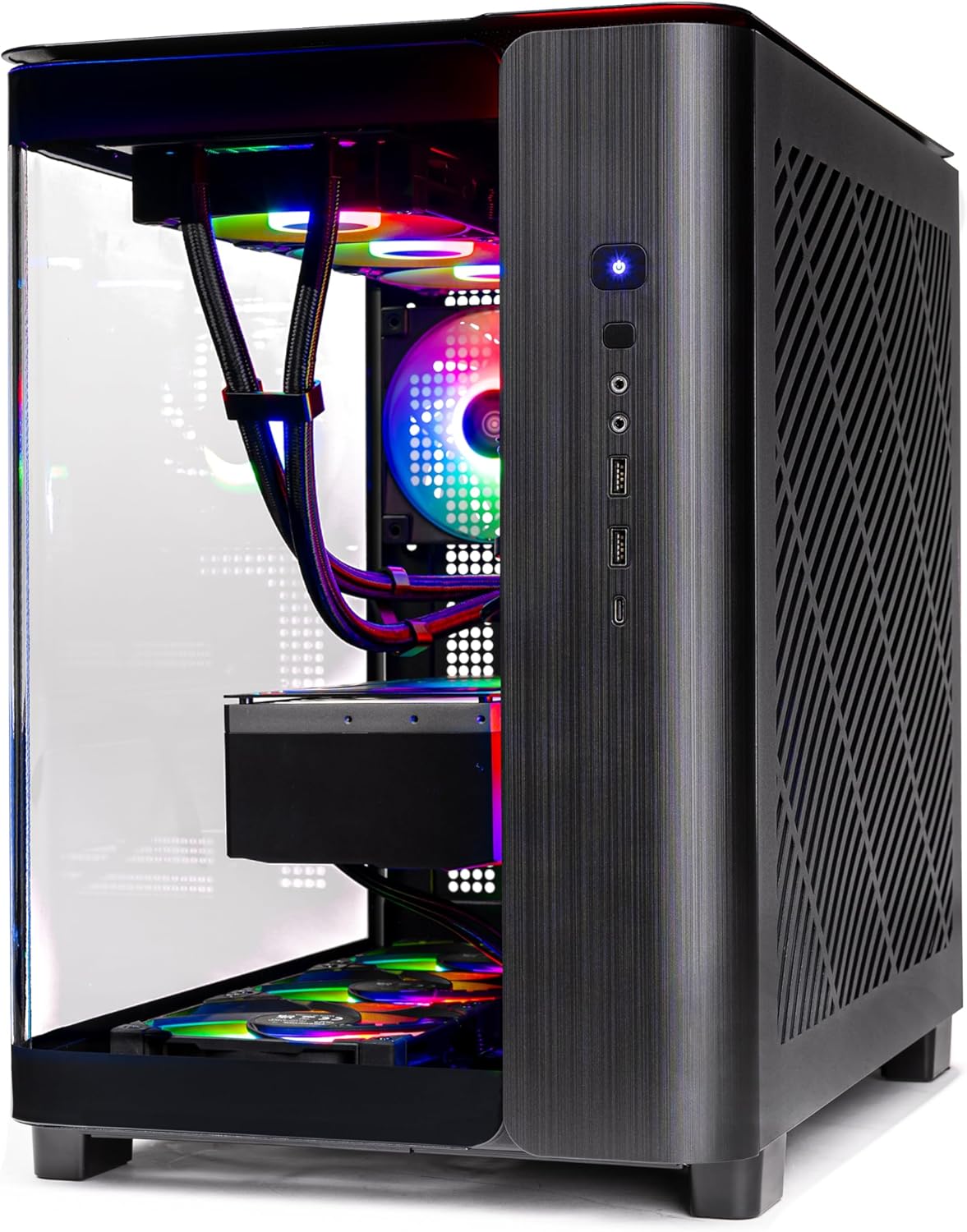 Skytech King 95 Gaming PC Desktop, Ryzen 7 7700X 4.5 GHz (5.4GHz Turbo Boost), NVIDIA RTX 4070 Ti Super 16GB GDDR6X, 1TB Gen4 SSD, 32GB DDR5 RAM 5600 RGB, 750W Gold PSU, ARGB AIO, Wi-Fi, Win 11 Home