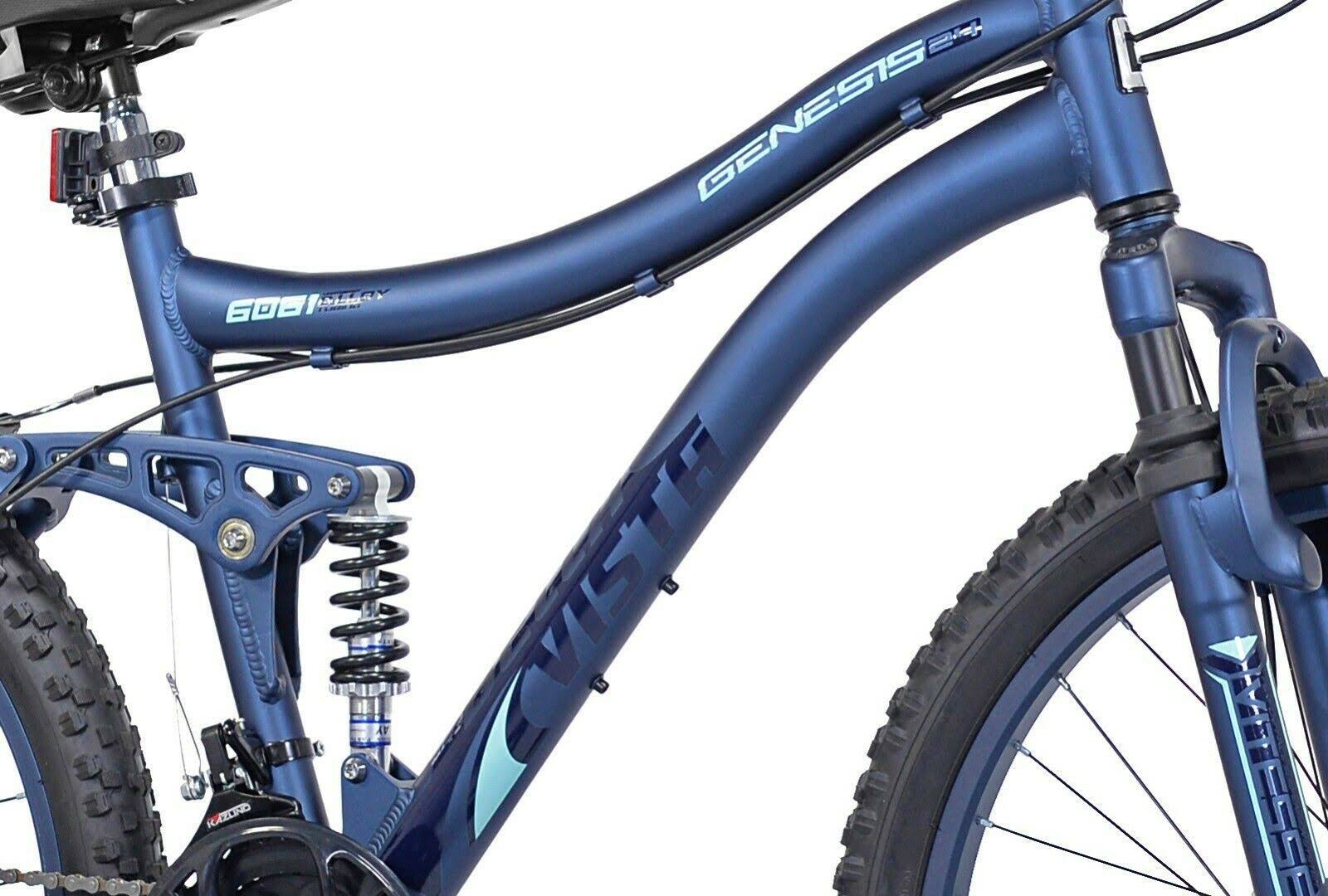 Genesis 24x22 Bella Vista Girl&s Full Suspension Mountain Bike, Blue
