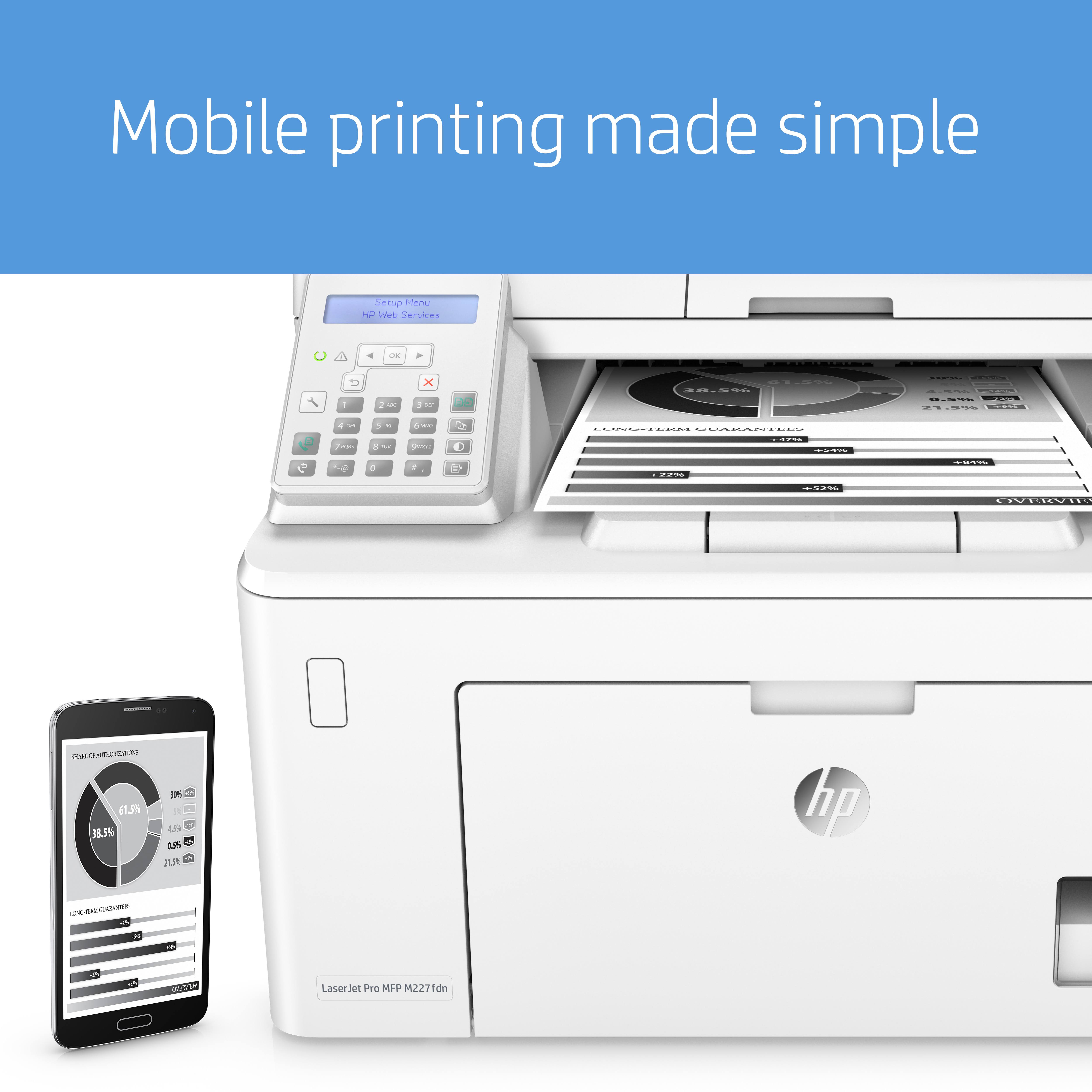 HP LaserJet Pro MFP M227fdn Monochrome Laser - Multifunction printer - English / United States