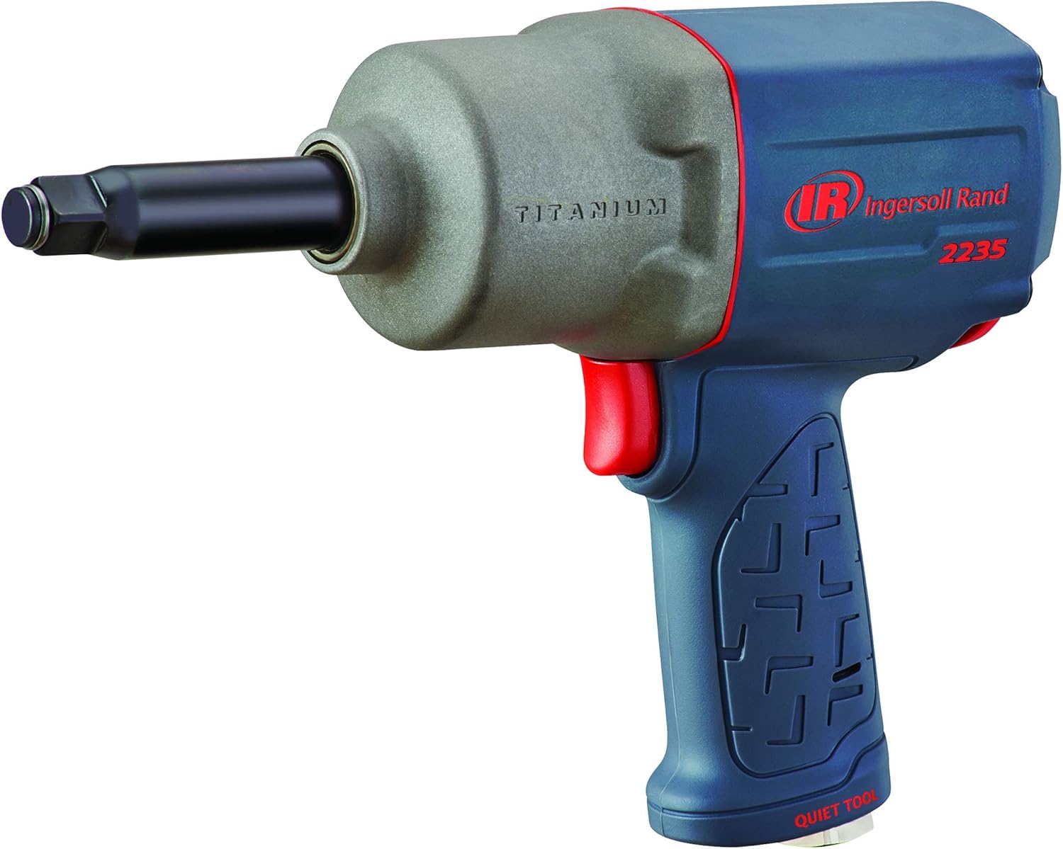 Ingersoll Rand 2235TiMAX-G 1/2” Drive Air Impact Wrench, Lightweight 4.6 lb Design, Powerful Torque Output Up to 1,350 ft/lbs, Titanium Hammer Case, Max Control, Hi-Visibility Red , Green