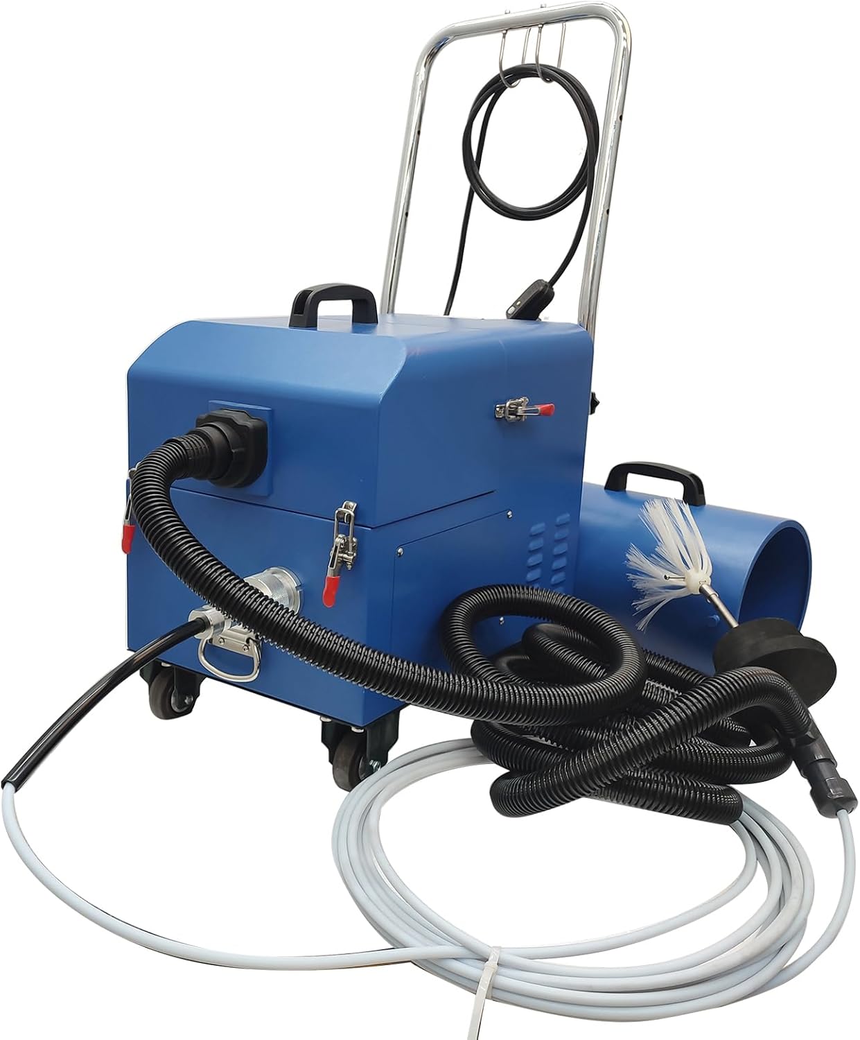 Fresh Air Duct Cleaning Machine Household Fresh Air System Ventilation Duct Cleaner 220V Pipeline Sweeping Suction Dust Removal Integrated Machine 0-1400 RPM Stepless Speed Rigulation