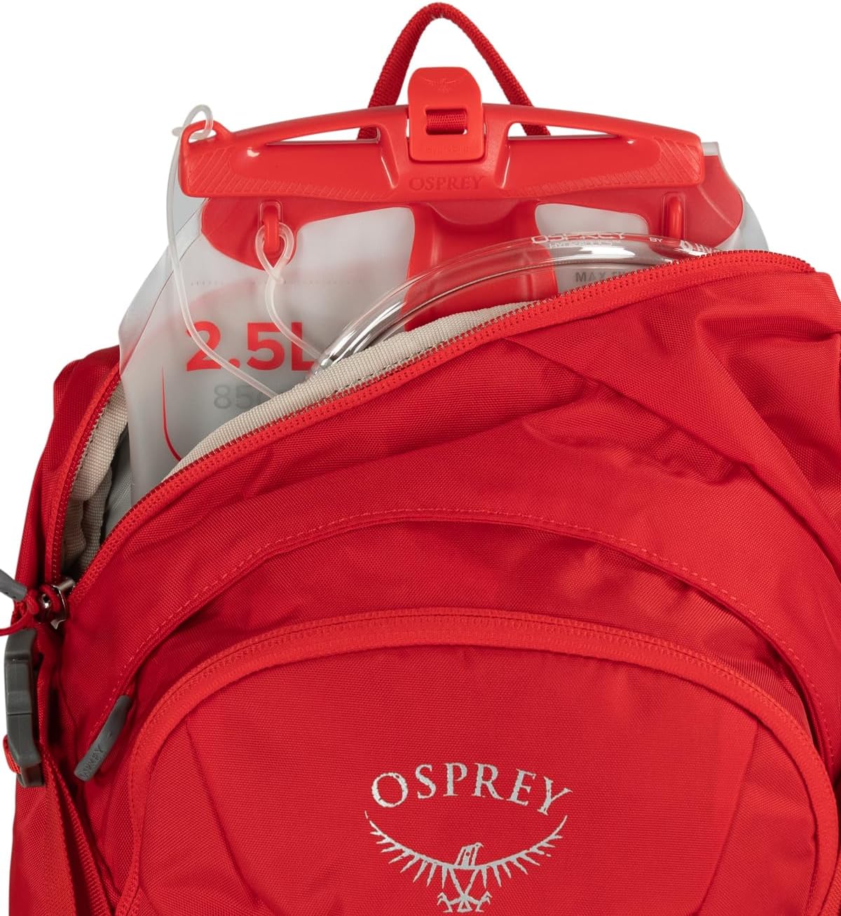Osprey Siskin 12L Men's Biking Backpack with Hydraulics Reservoir, Ultimate Red