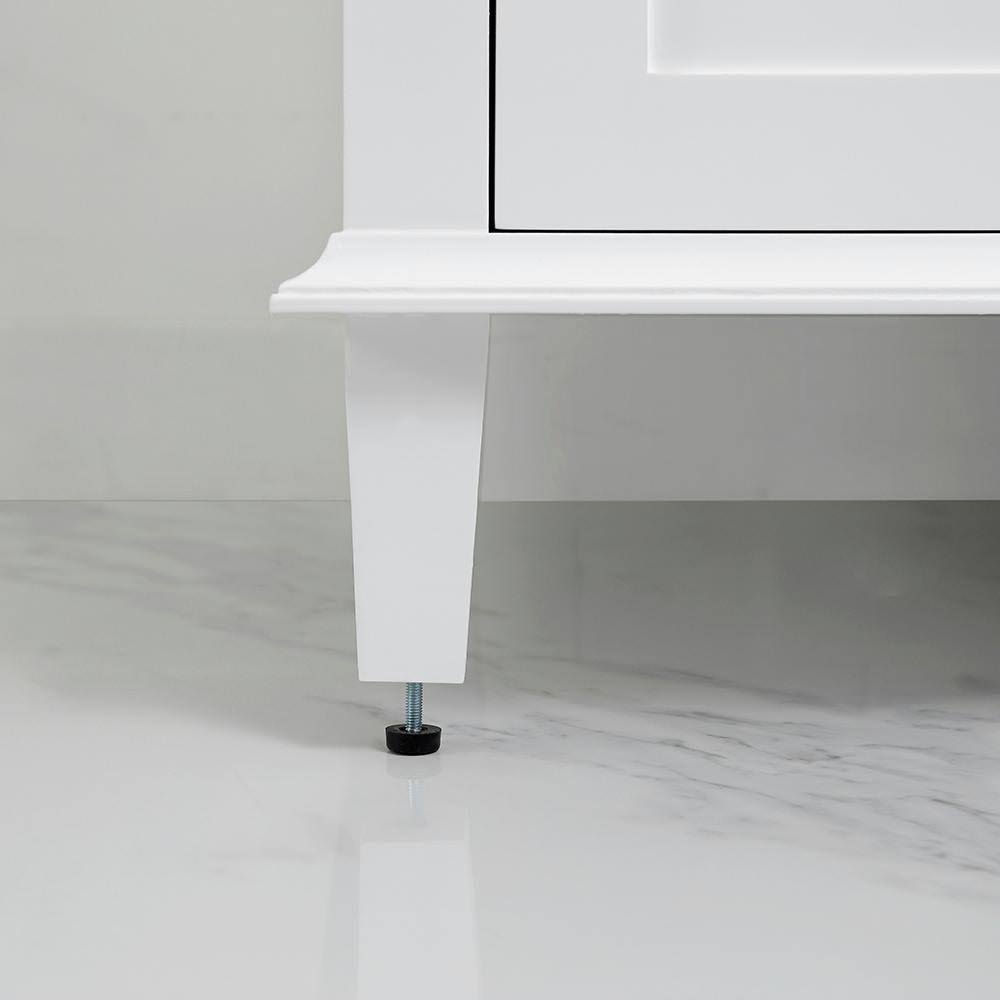 Home Decorators Collection Sonoma 48 in. W x 22 in. D Vanity in White with Carrara Marble Top with White Sinks