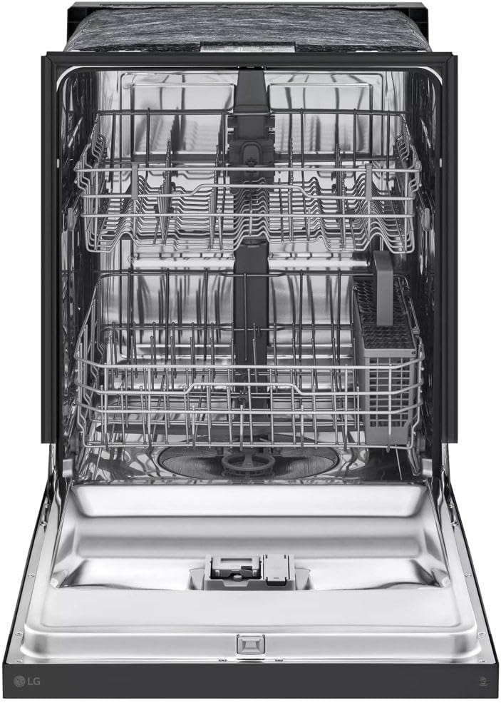 LG 24-Inch Front Control Dishwasher with SenseClean in Black - LDFC2423B
