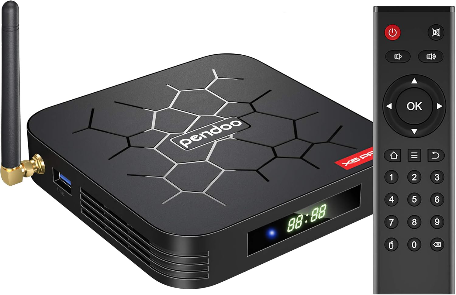 Android TV Box, X6 PRO Android Box 4GB RAM 64GB ROM Allwinner H6 Quad-core 64bit, Support 2.4G/5.8G WiFi 4K Utral HD / 3D / H.265 with Bluetooth Pack of 2