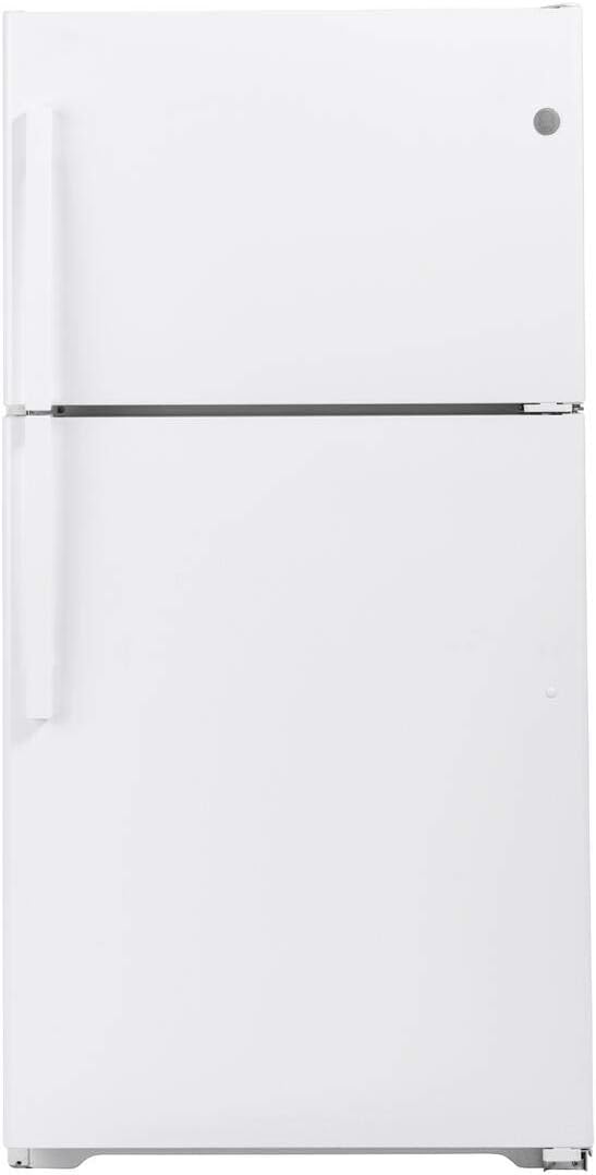 GE GTE22JTNRWW 33" Energy Star Top Freezer Refrigerator with 21.93 cu. ft. Capacity, Sliding Deli Drawer, LED Lighting and Upfront Temperature Controls in White