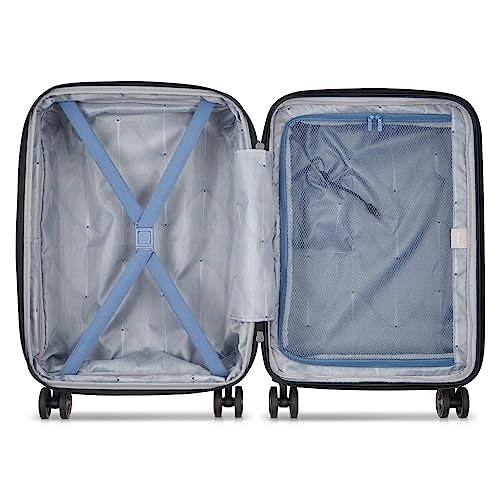 DELSEY Paris Cruise 3.0 Hardside Expandable Luggage with Spinner Wheels, Glossy Ivory, Carry on 21 Inch