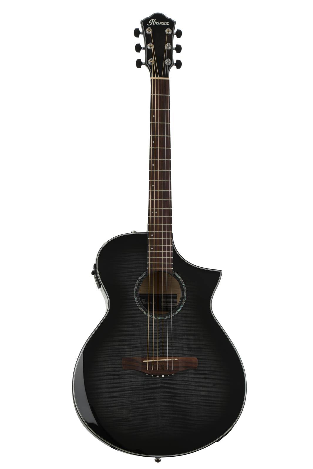 Ibanez AEWC400 Acoustic-Electric Guitar, Transparent Black Sunburst