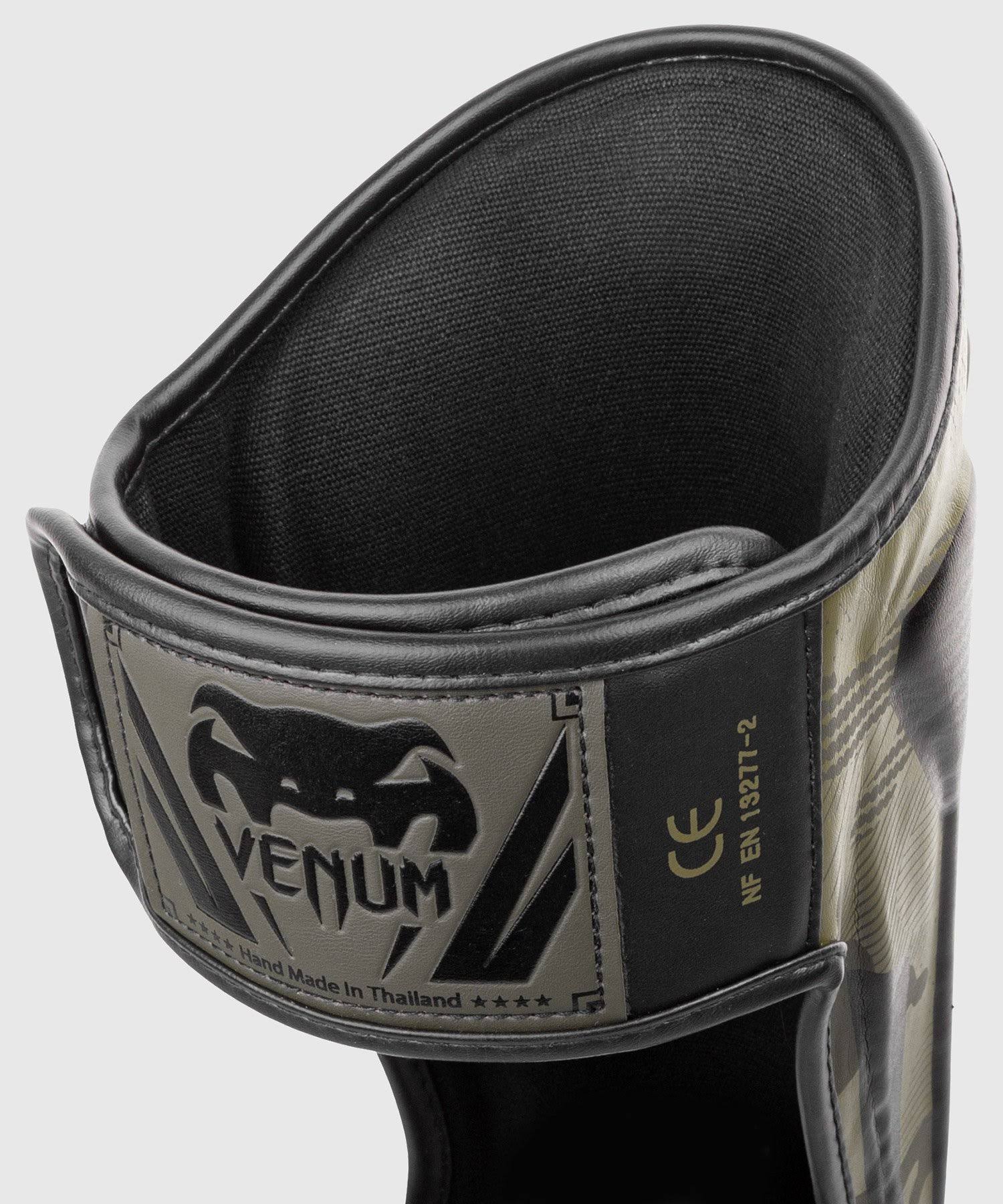 Venum Elite Shin Guards - Khaki Camo - L