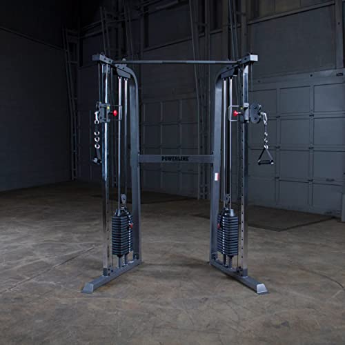 Body-Solid Powerline Cable Crossover Exercise Machine for Home & Commercial Gym, Functional Training Center with Dual Weights Stack for Cable Workout
