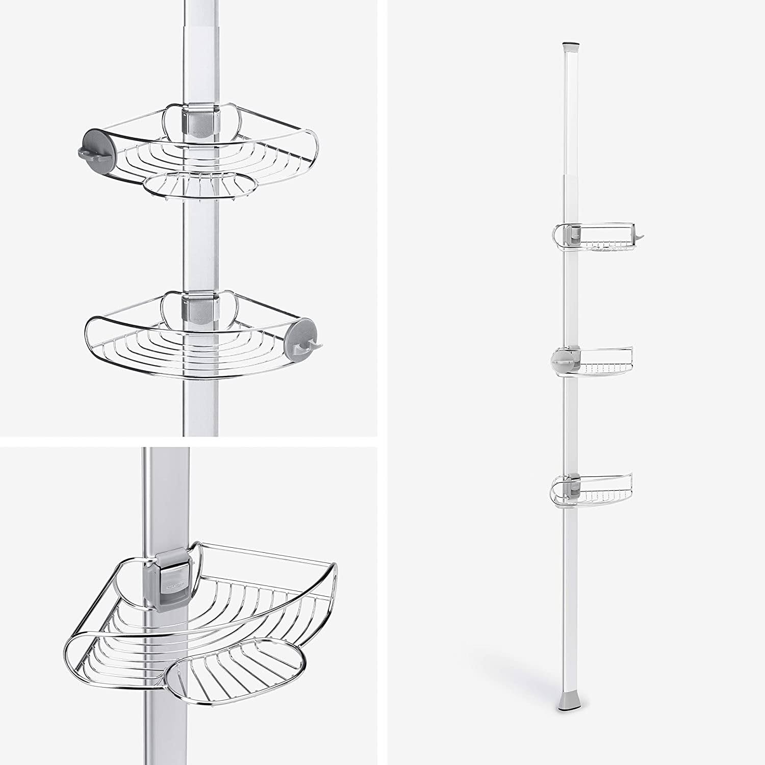 simplehuman 8& Tension Shower Caddy Stainless Steel
