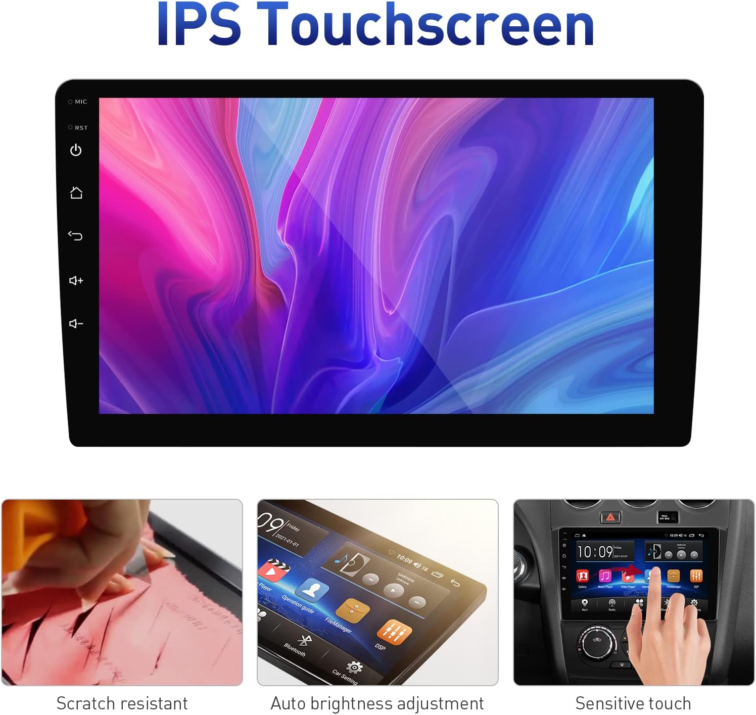 Car Radio in Dash Navigation for Nissan Altima Manual A/C 2008-2012, Android 10.0 Stereo Build in Carplay/Android Auto/DSP Support Bluetooth/FM/AM/RDS with AHD Rear View Camera