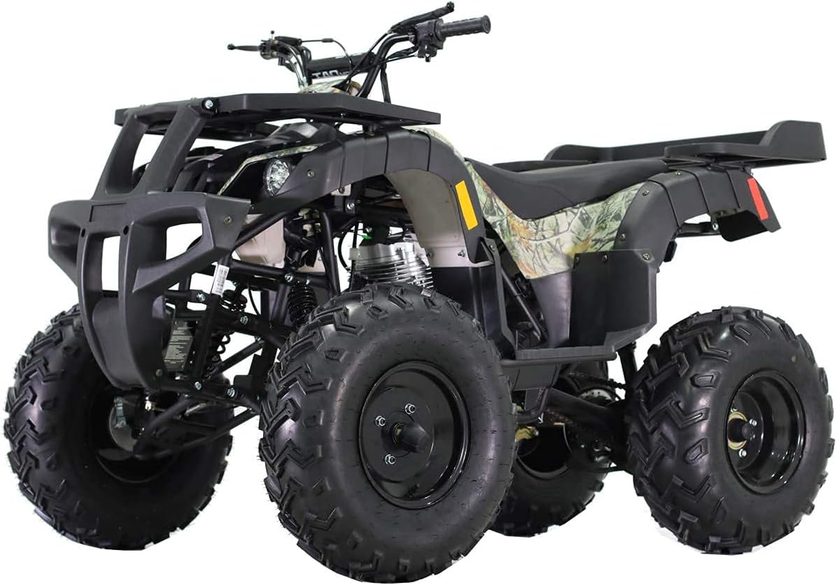 Rhino 250 ATV Youth Adult Quad Four Wheeler TAO Motors Rhino 250 Utility ATV Full Size with Reverse and Manual Clutch 4 Speed (Black Color)