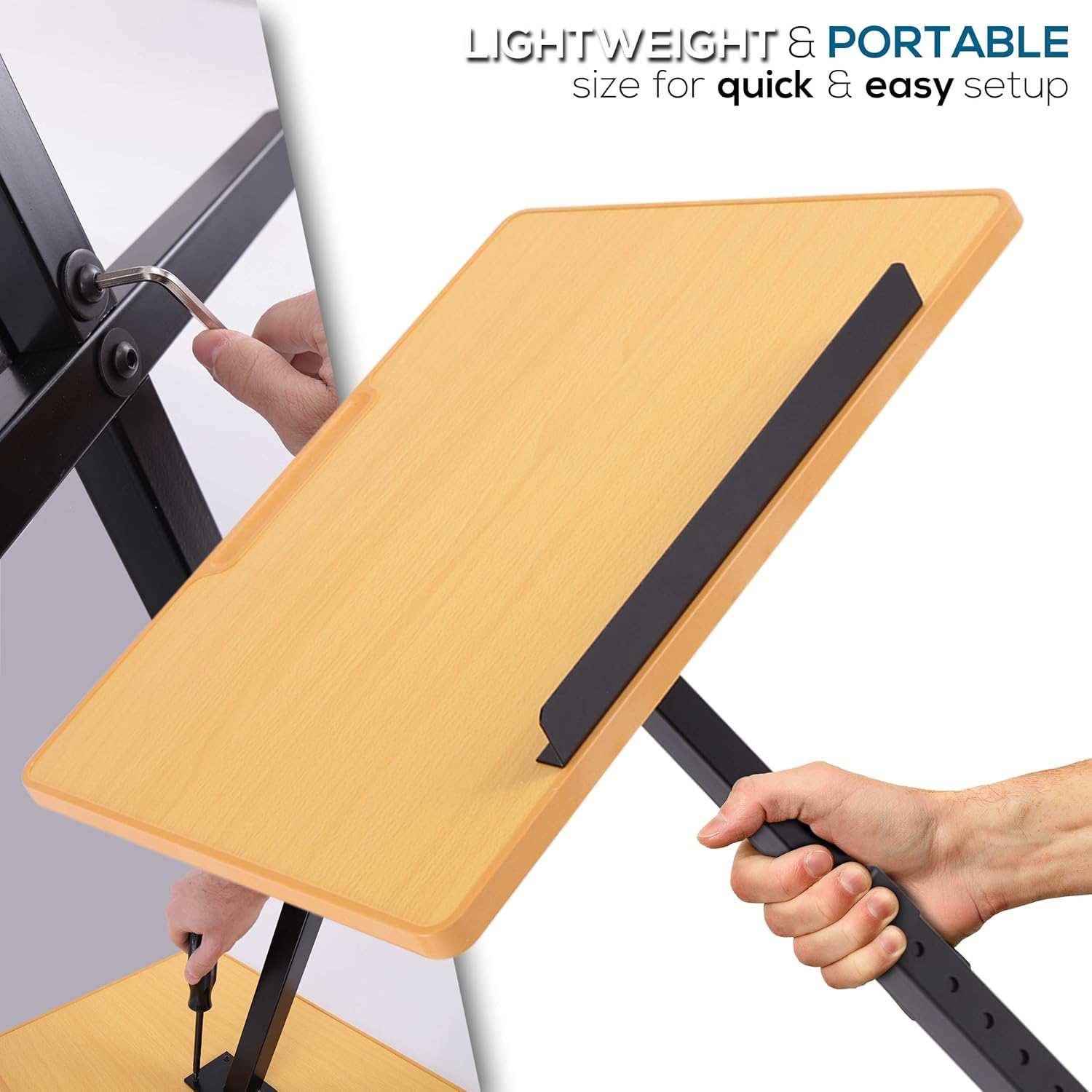 Portable Floor Lectern Podium Stand-Height Adjustable Steady Standing Design Teacher Speaker Lecture Classroom Presentation Stand, Laptop Computer Book Holder w/ Slanted Top Shelf-Pyle PLCTND44,BLACK Pack of 2