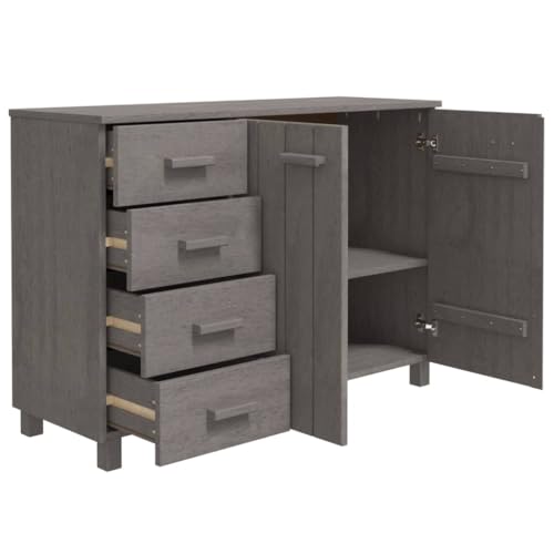 Buffets & Sideboards Sideboard Light Gray 44.5"x15.7"x31.5" Solid Wood Pine,Rewritten:Important:Assembly is required for this sideboard. For safety, it comes with a wall attachment device to prevent o