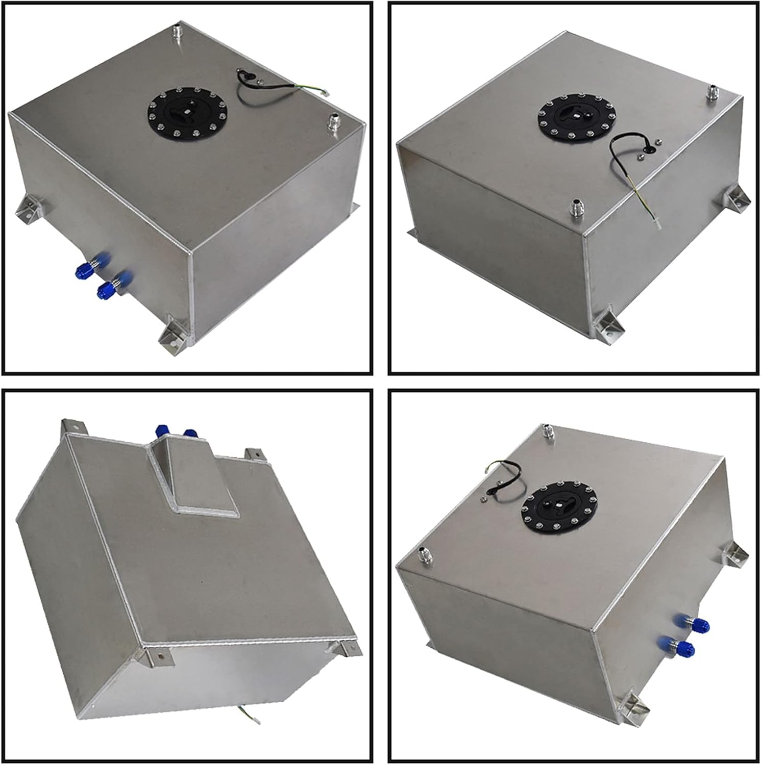 Polished Aluminum 15 Gallon Fuel Cell Tank w/Level Sender for Racing Drift