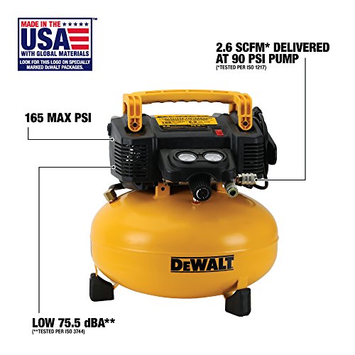 DEWALT DWFP55126 6-Gallon 165 PSI Pancake Compressor
