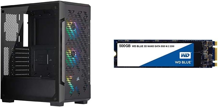 Corsair iCUE 220T RGB Airflow Tempered Glass Mid-Tower Smart Case - Black (CC-9011173-WW)