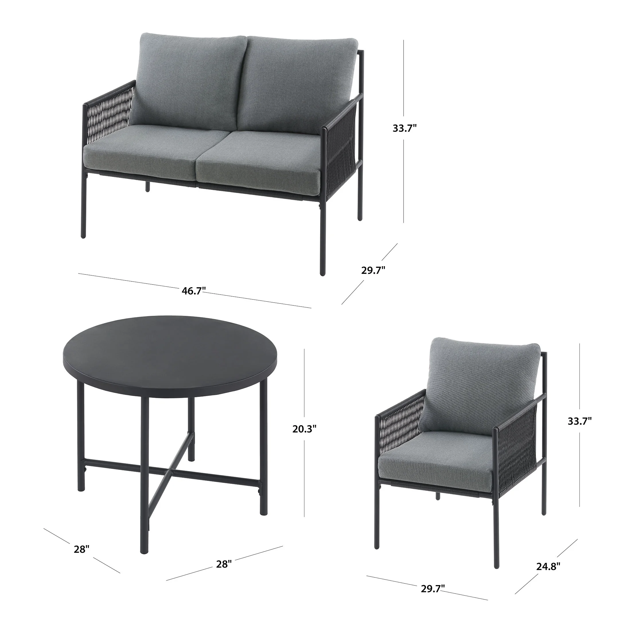 Mainstays Logan 4-Piece Outdoor Conversation Set
