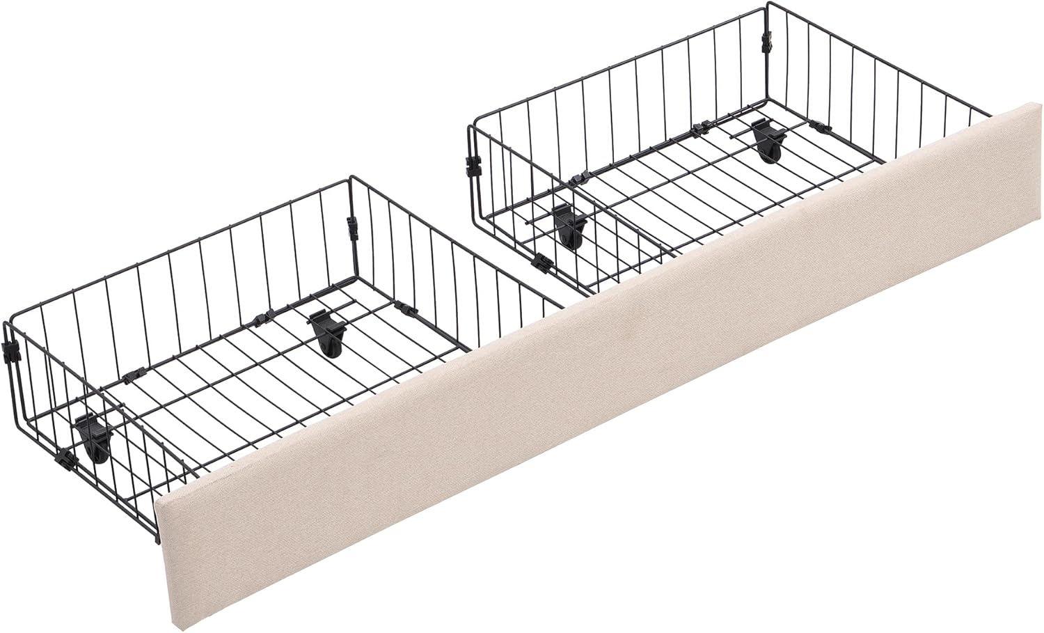 Queen Size Upholstered Hydraulic, Modern Platform Bed Frame with Lift Up Storage Space, 2 Drawers and Wingback Headboard, for Bedroom, Guestroom, Beige