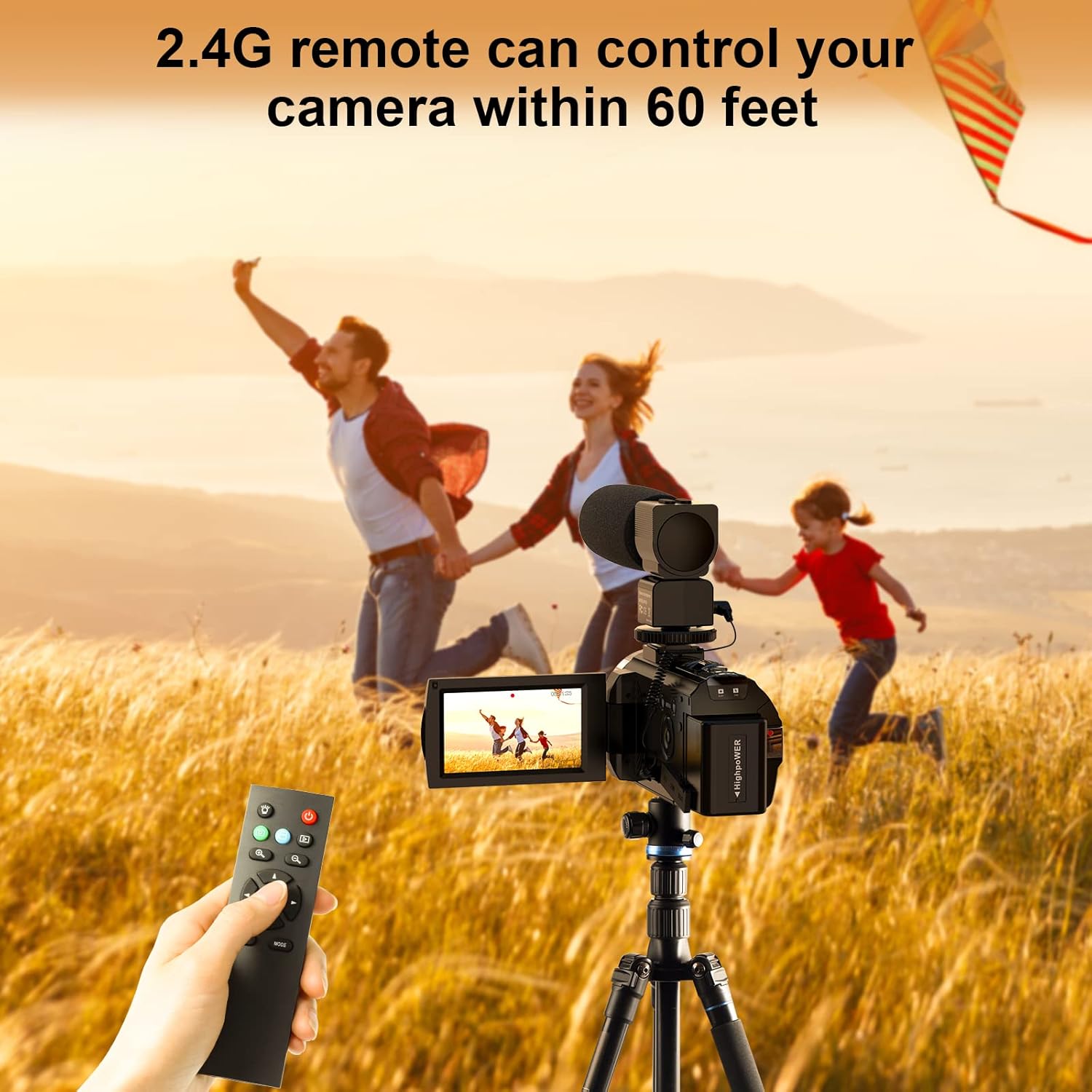 Video Camera Camcorder for YouTube, Aasonida Digital Vlogging Camera FHD 1080P 30FPS 24MP 3.0 Inch 270° Rotation Screen Video Recorder with Microphone, Remote Control, 2 Batteries