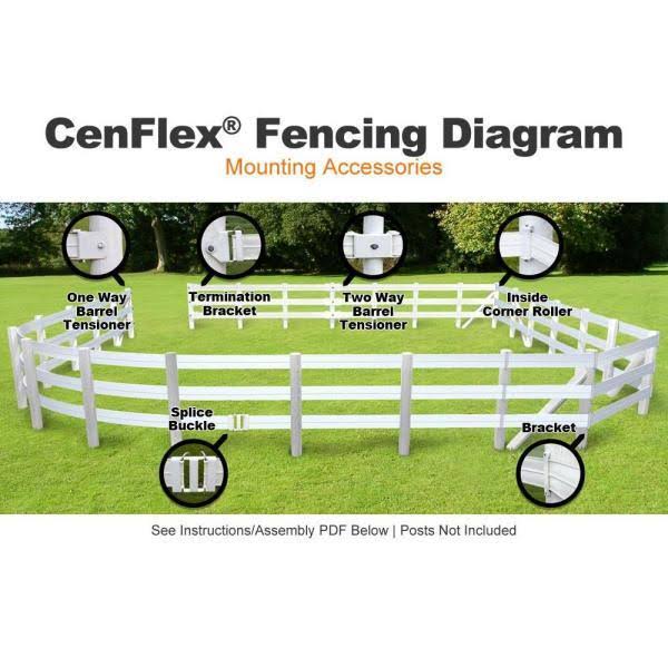 CenFlex Flexible Horse Fence Rail - 660 ft. Roll, Brown