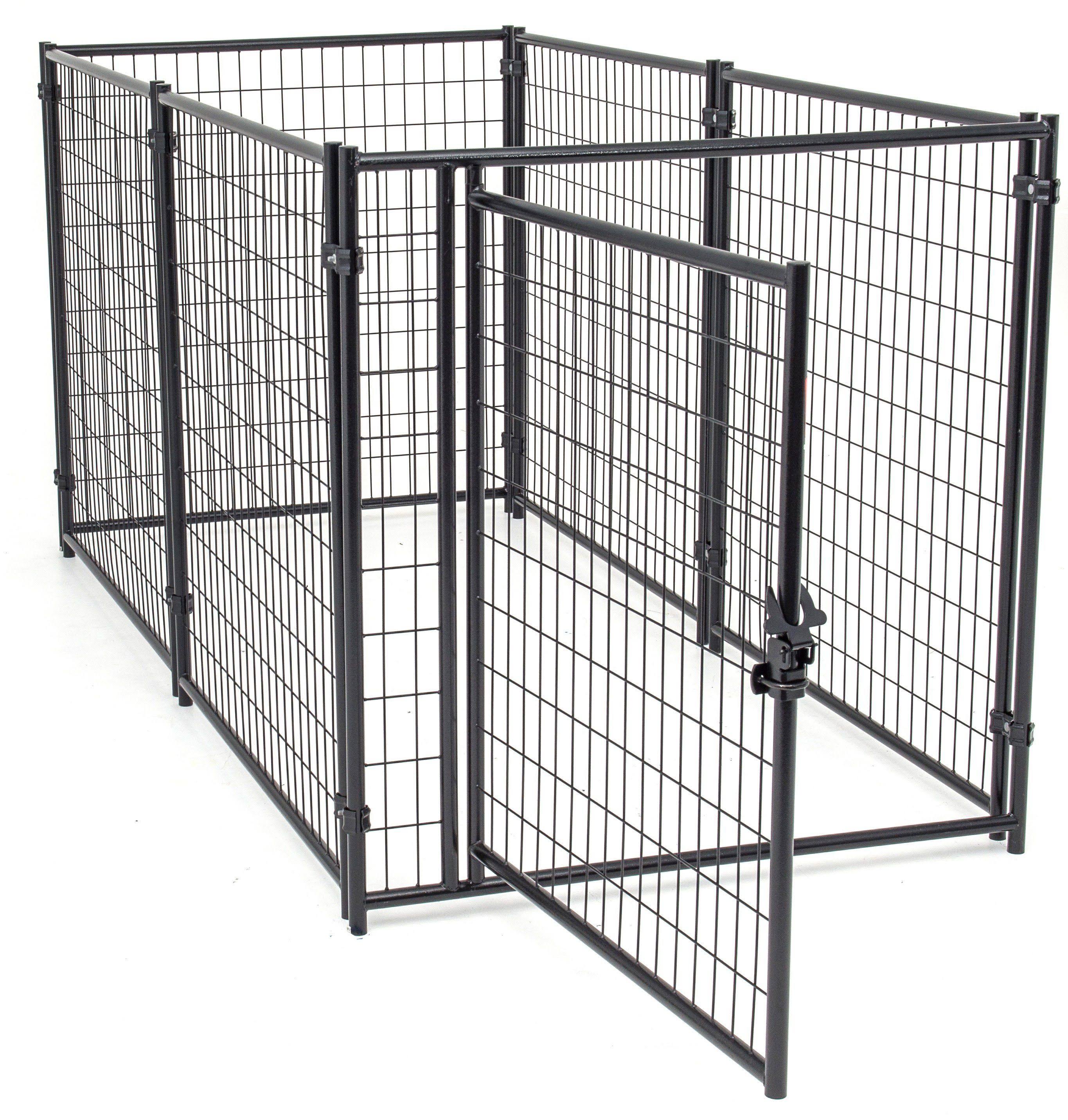 Lucky Dog Modular Welded Wire Kennel Kit, 4 ft. H x 5 ft. W x 10 ft. L, Black - Avayadevconnect