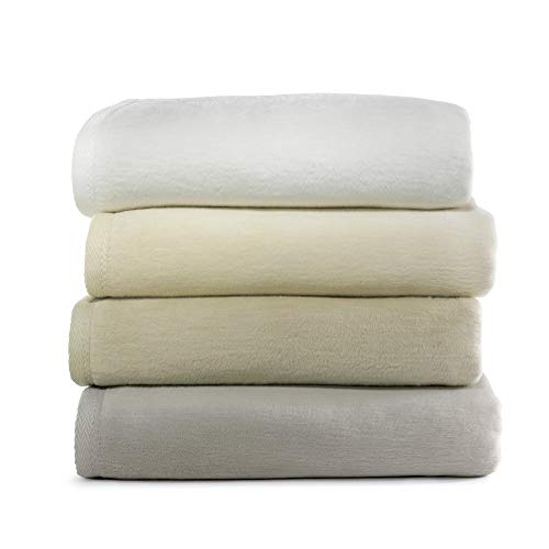 Peacock Alley All Seasons Luxury Cotton Blanket – 100% Long Staple Cozy Cotton Blanket for Sofa, Bed, and Crib - Throw Blanket, Natural